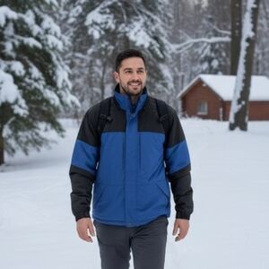 Eagle Canyon Black And Blue Lightweight Men's Jacket Size Large (EUC)